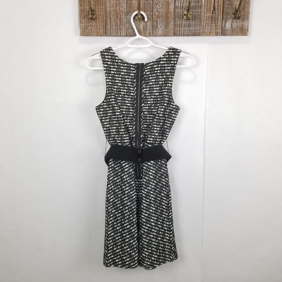 HeartSoul Dress XS Striped Sleeveless Fit n Flare Mini with Lace Overlay - Picture 3 of 6